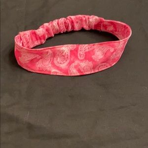 Headband pink paisley
